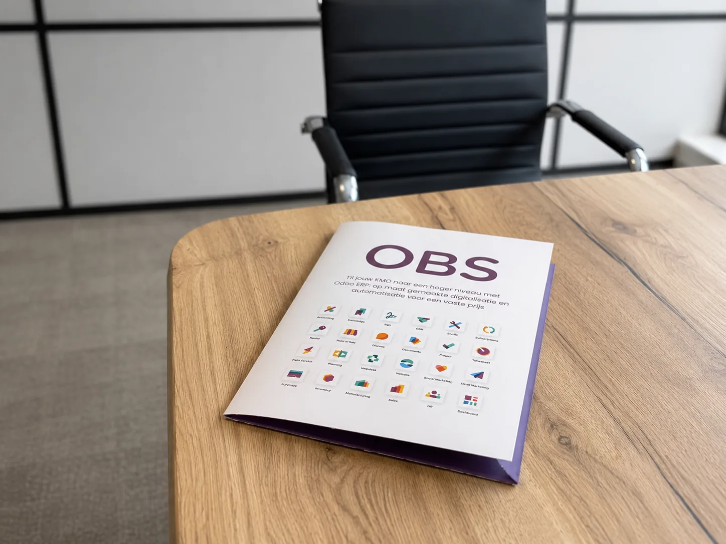 OBS strategie-deliverable: brochure met op maat gemaakte Odoo ERP-roadmap voor de KMO